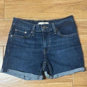 Levi's Dark Blue Jean Shorts